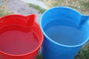 If you let tap water sit out in an open container for a few days, most of the Chlorine will dissipate