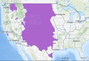 Barred tiger salamander range