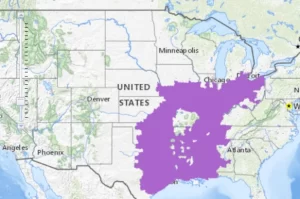 Smallmouth salamander range