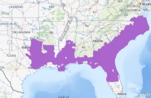 Southern dusky salamander range